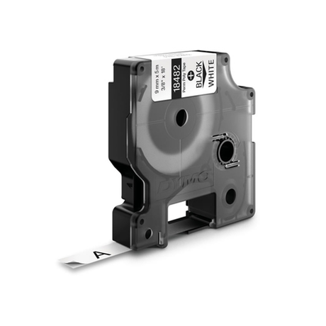 Cinta para rotuladora Dymo 9 mm Negro sobre blanco 18482 - vista 4