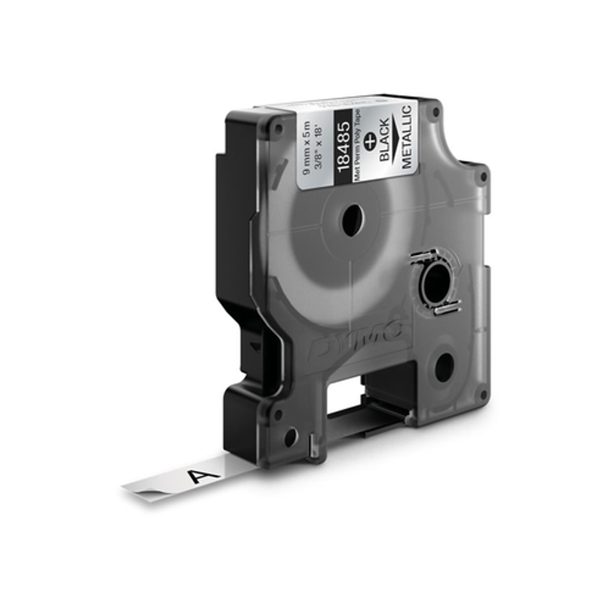 Cinta para rotuladora Dymo 9 mm Negro sobre metálico 18485 - vista 4