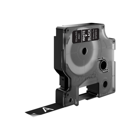 Cinta para rotuladora Dymo 12 mm Blanco sobre negro S0720610