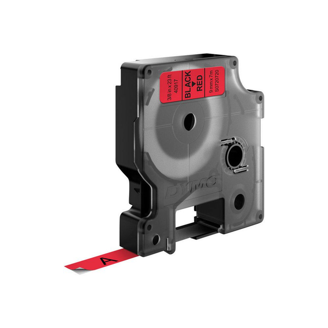 Cinta para rotuladora Dymo 9 mm Negro sobre rojo S0720720