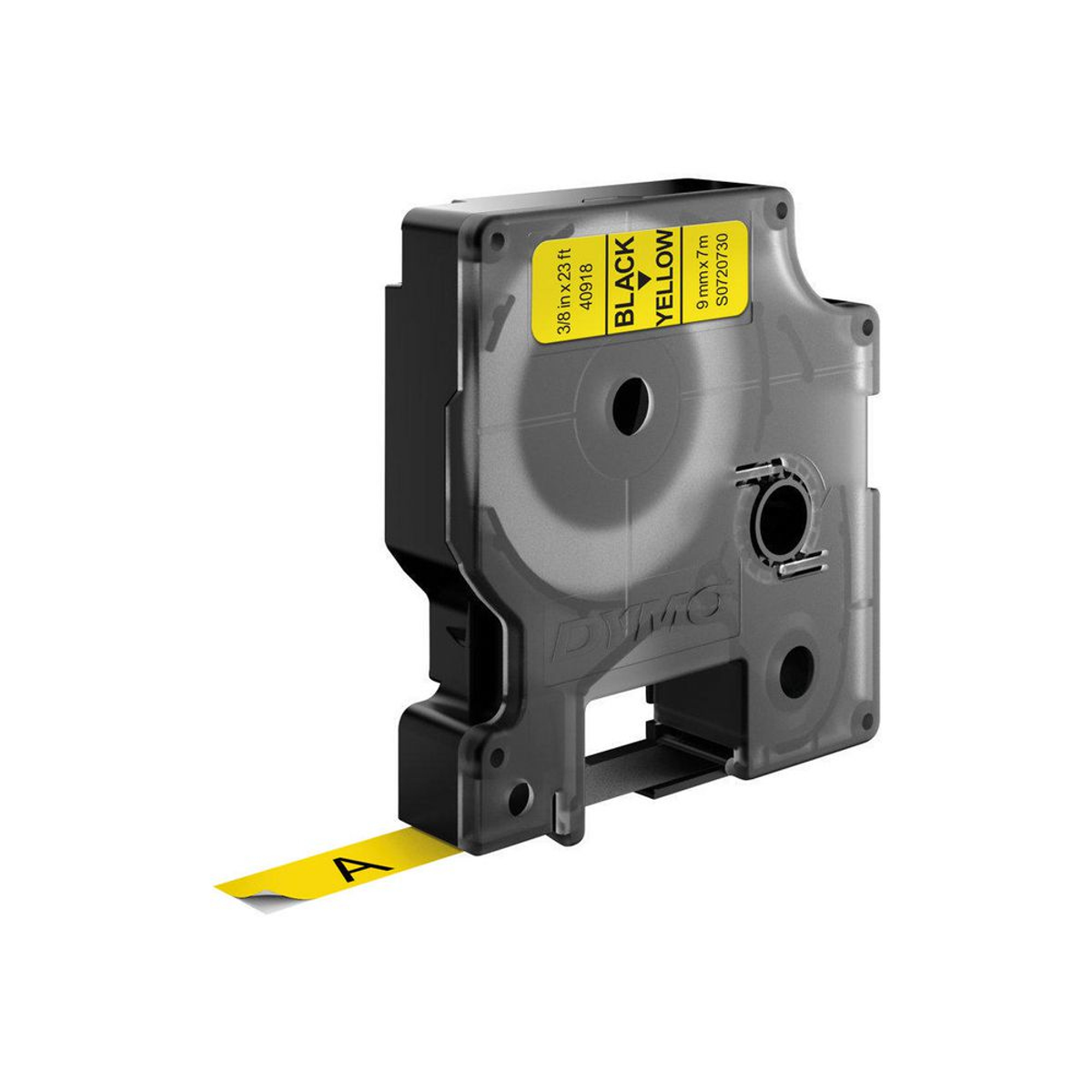 Cinta para rotuladora Dymo 9 mm Negro sobre amarillo S0720730