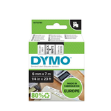 Cinta para rotuladora Dymo 6 mm Negro sobre blanco S0720780 - vista 2