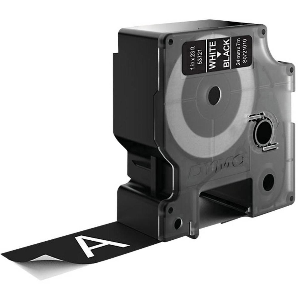 Cinta para rotuladora Dymo 24 mm Blanco sobre negro S0721010