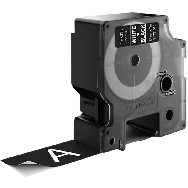 Cinta para rotuladora Dymo 24 mm Blanco sobre negro S0721010