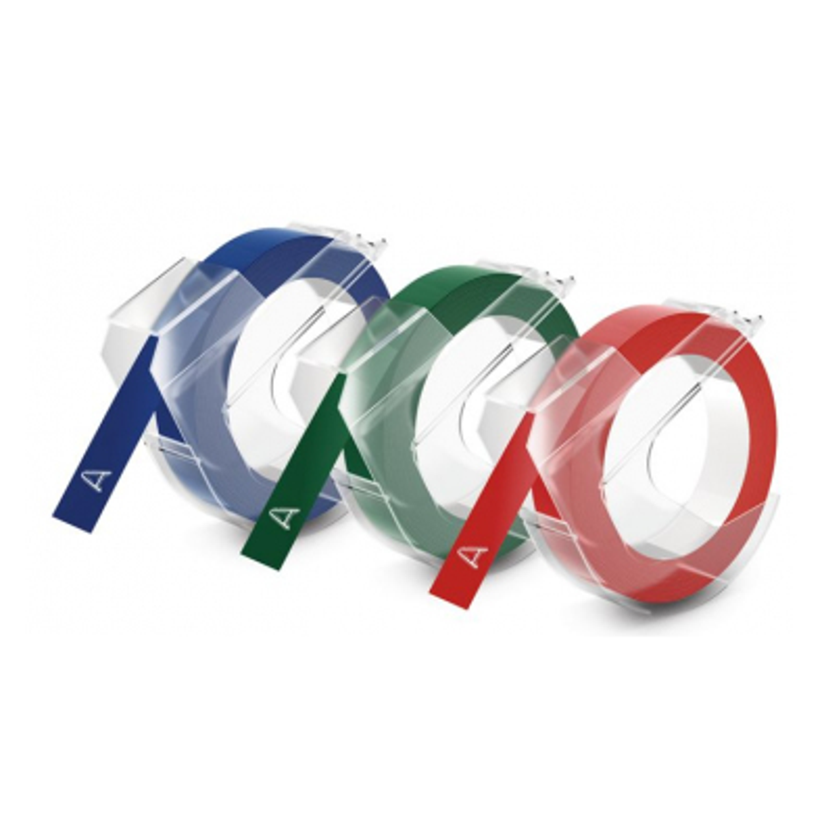 Cinta para rotuladora Dymo 9 mm Azul, Negro y Rojo S0847750