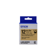 Cinta para rotuladora Epson 12 mm Negro sobre dorado C53S654001