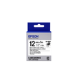 Cinta para rotuladora Epson 12 mm Negro sobre blanco C53S654024