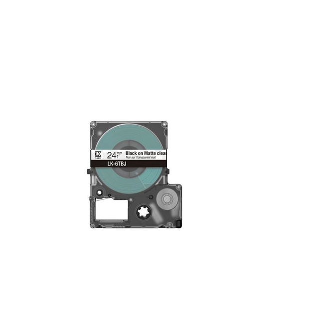 Cinta para rotuladora Epson 24 mm Negro y Transparente C53S672067