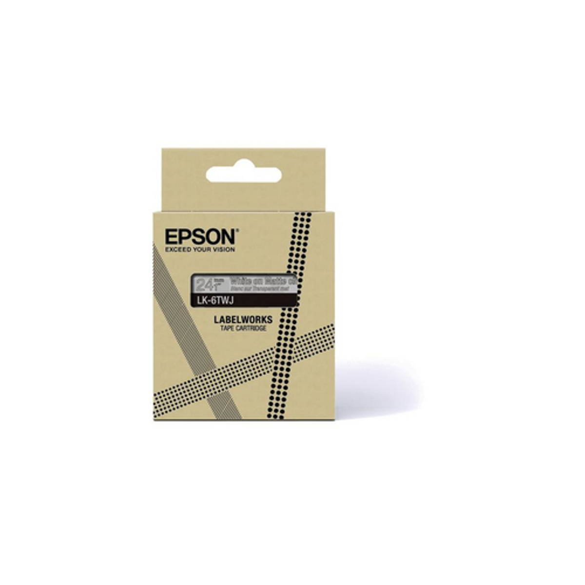 Cinta para rotuladora Epson 24 mm Blanco y Transparente C53S672070 - vista 3