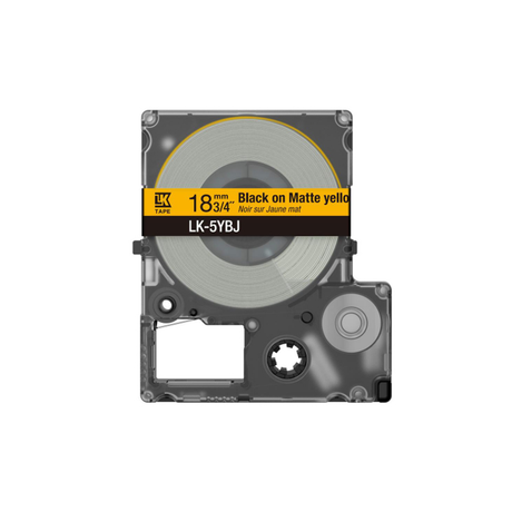 Cinta para rotuladora Epson 18 mm Negro sobre amarillo C53S672075
