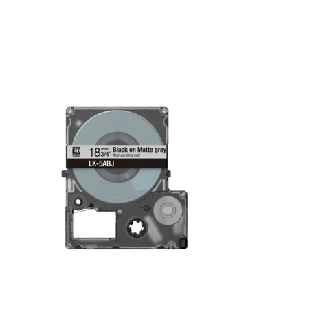 Cinta para rotuladora Epson 18 mm Negro sobre gris C53S672087 - vista 3