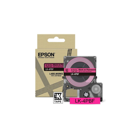 Cinta para rotuladora Epson 12 mm Negro y Rosa C53S672100