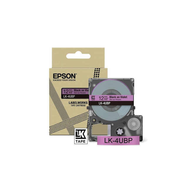 Cinta para rotuladora Epson 12 mm Negro y Violeta C53S672101