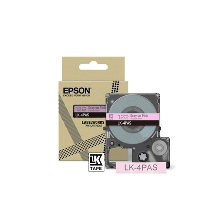 Cinta para rotuladora Epson 12 mm Gris y Rosa C53S672103