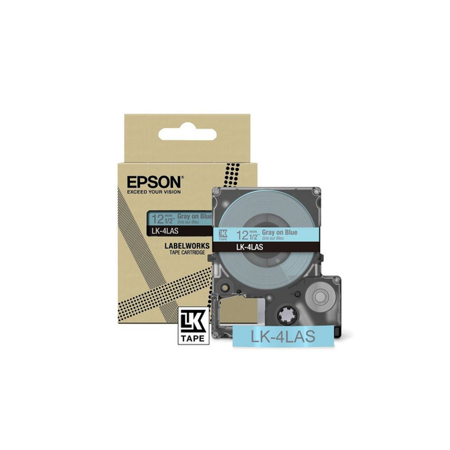 Cinta para rotuladora Epson 12 mm Azul claro y Gris C53S672106