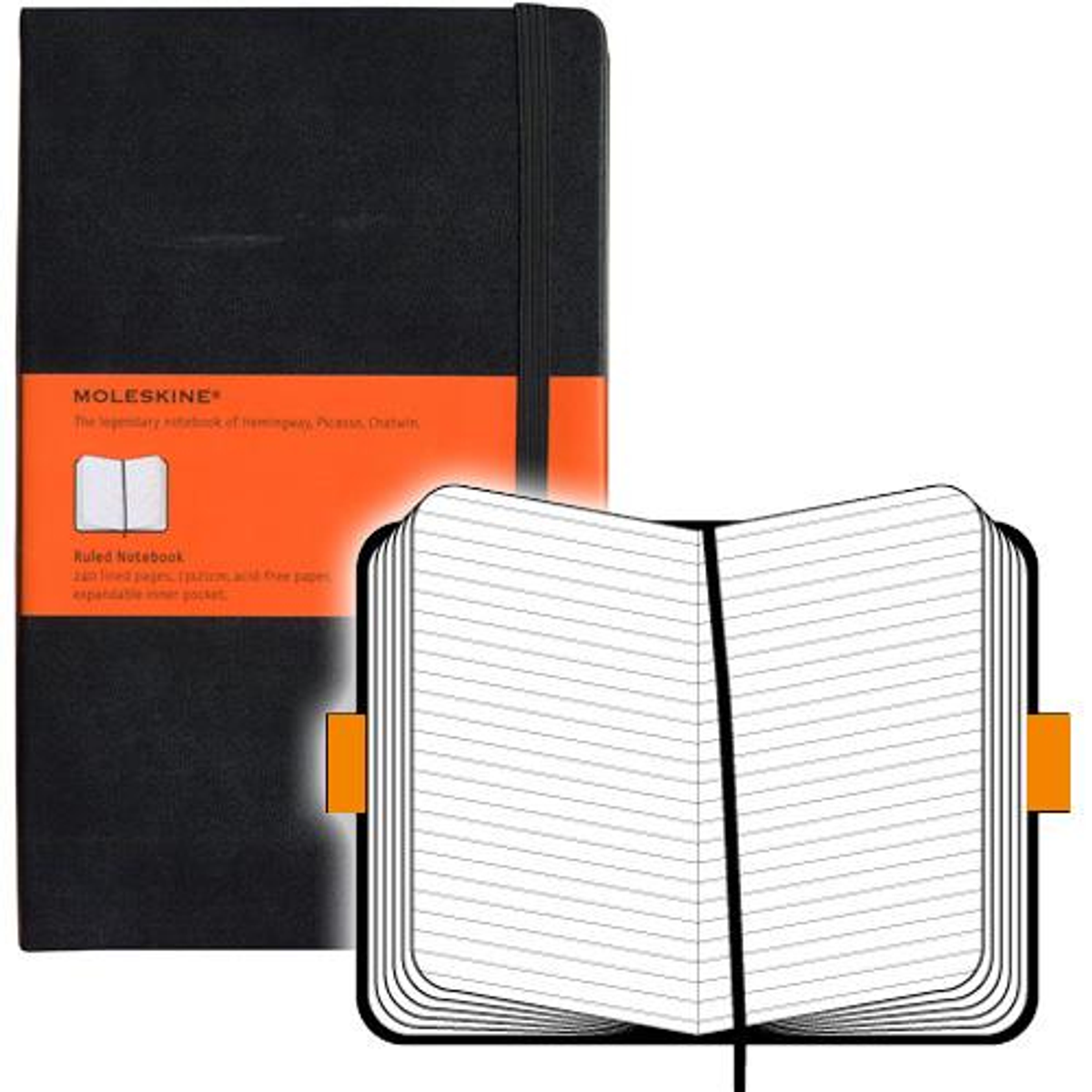 Cuaderno Moleskine Classic Tapa Dura 240 Paginas Rayado Large Negro - vista 6