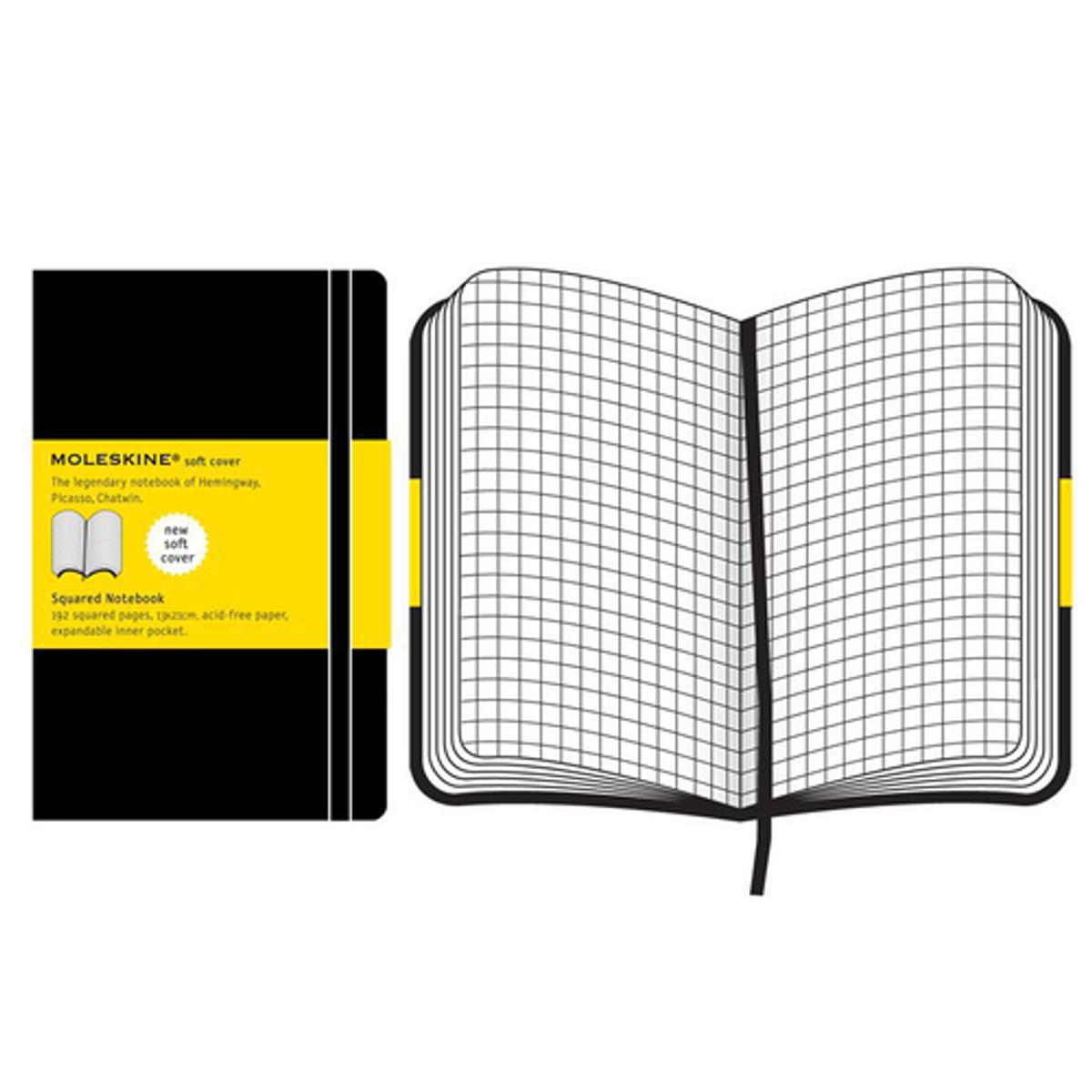 Cuaderno Moleskine Classic Tapa Blanda 240 Paginas Cuadrícula Large Negro - vista 2