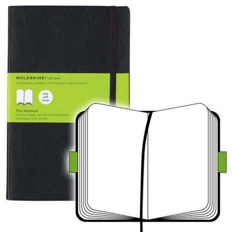 Cuaderno Moleskine Classic Tapa Blanda 240 Paginas Liso Large Negro - vista 7