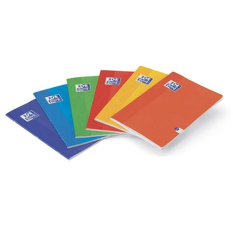 Cuaderno Oxford Libreta Grapada 48H 90G Cuadrícula 4X4MM con Margen A4 Colores Surtidos