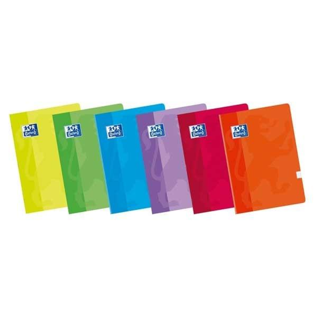 Cuaderno Oxford Libreta Grapada Tapa Blanda 48H 90G Montesori con Margen A4 Colores
