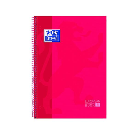 Cuaderno Oxford Microperfonado 80h 90g Cuadrícula 5x5 A4+ Rojo