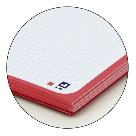 Cuaderno Oxford Microperfonado 80h 90g Cuadrícula 5x5 A4+ Rojo - vista 2
