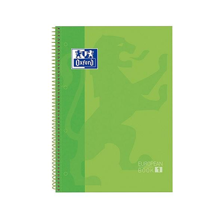 Cuaderno Oxford Microperfonado 80h 90g Cuadrícula 5x5 A4+ Verde