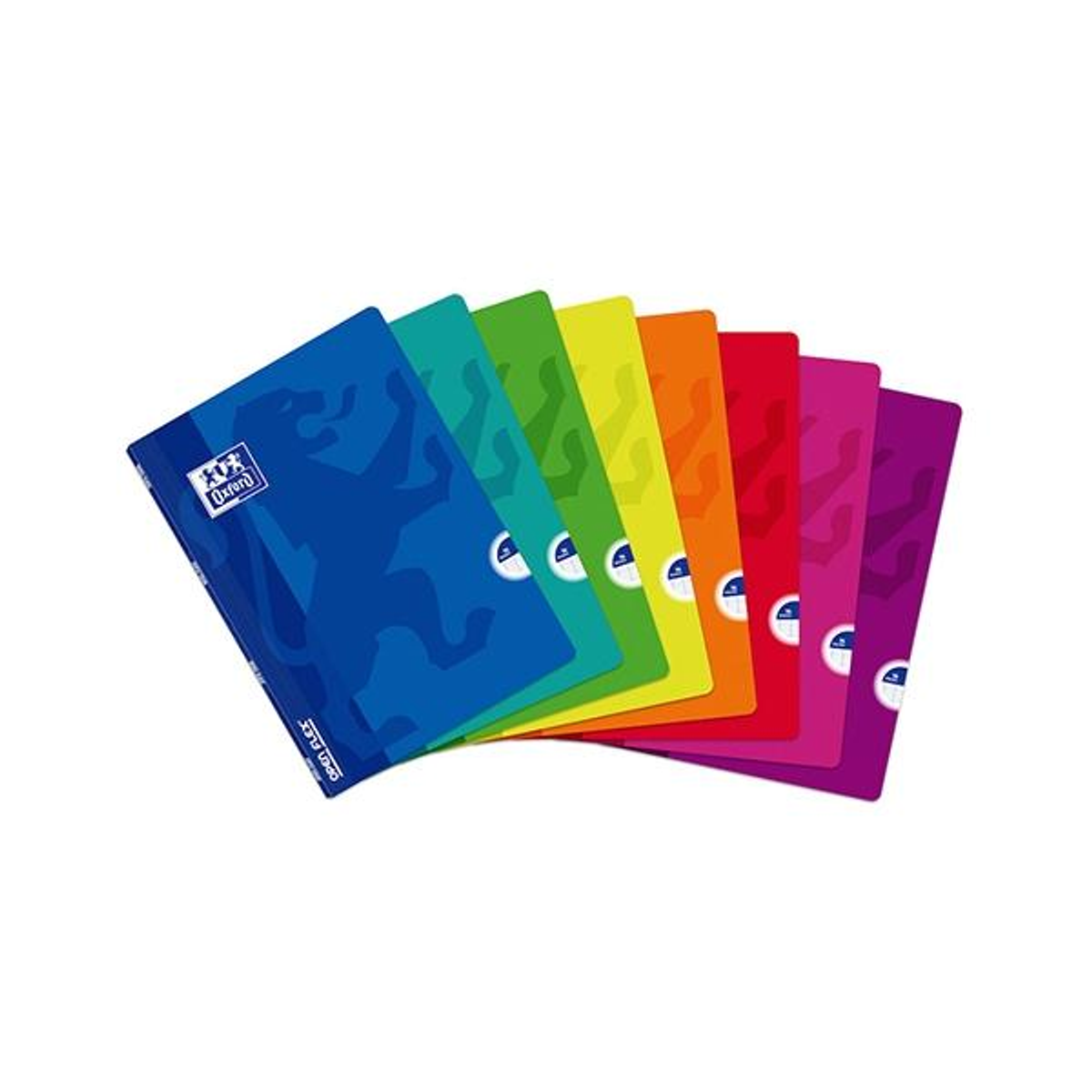 Cuaderno Oxford Libreta Grapada Tapa Plástico Openflex 48H 90G Pauta 3,5 A4 Colores