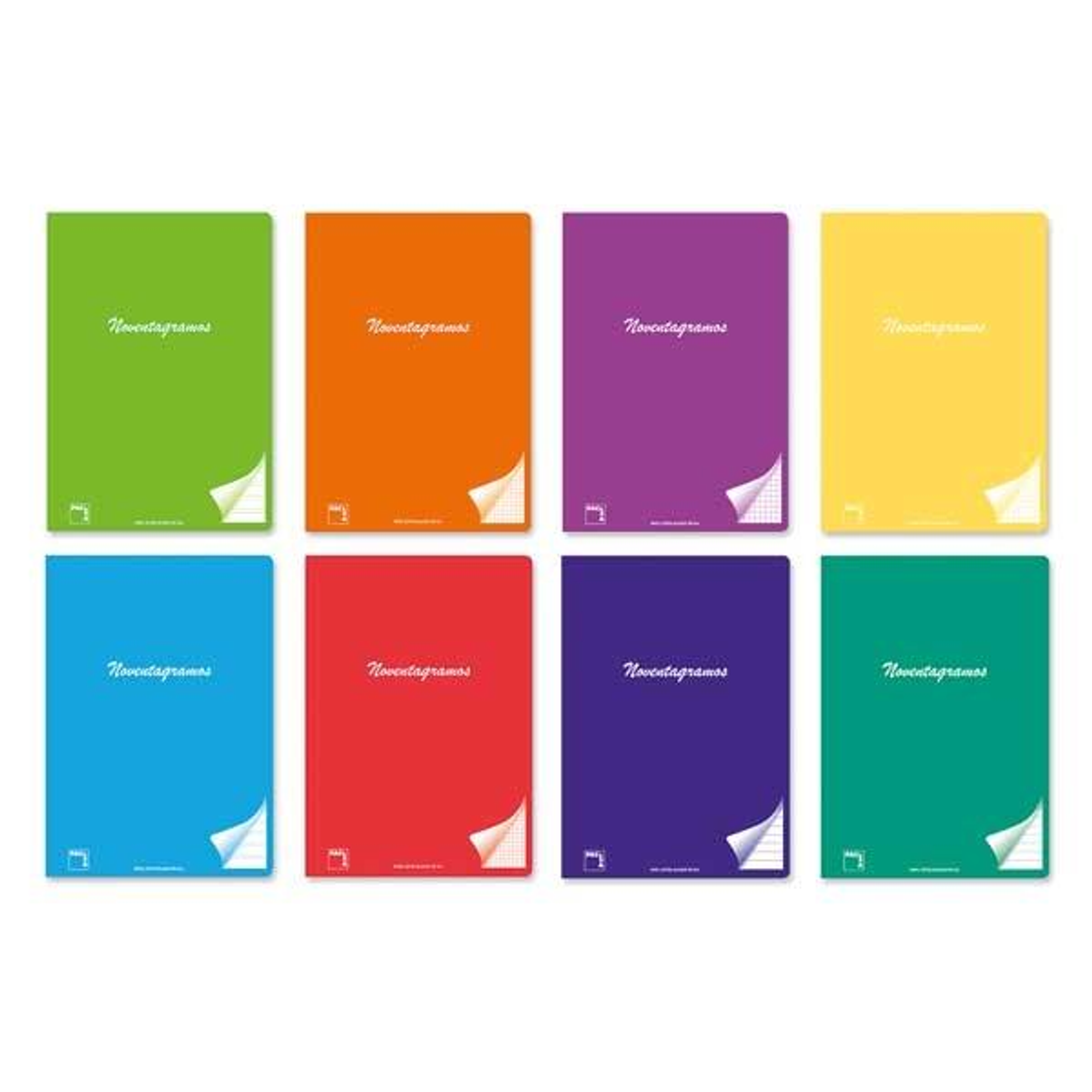 Cuaderno Pacsa Libreta Grapada Noventagramos 48H 90G Cuadrícula 4X4 Folio Colores