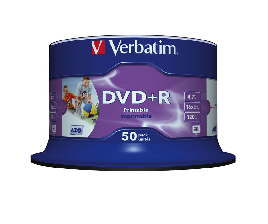 DVD+R Verbatim 43512 4,7GB 16x imprimible, 50 unidades