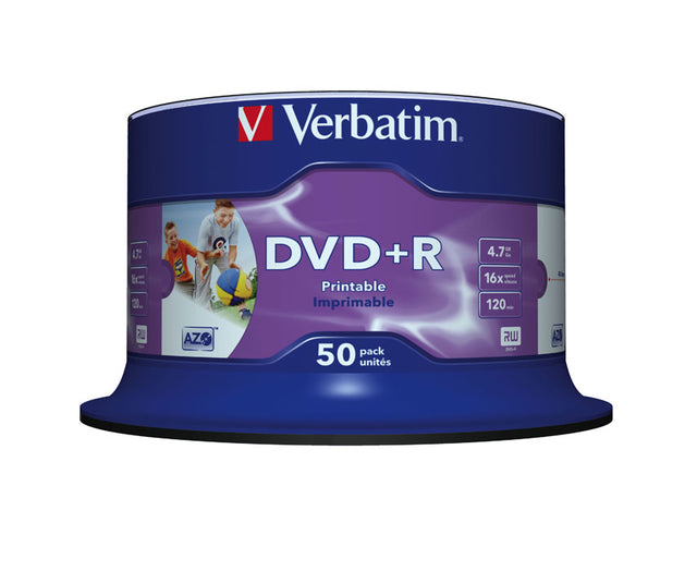 DVD+R Verbatim 43512 4,7GB 16x imprimible, 50 unidades