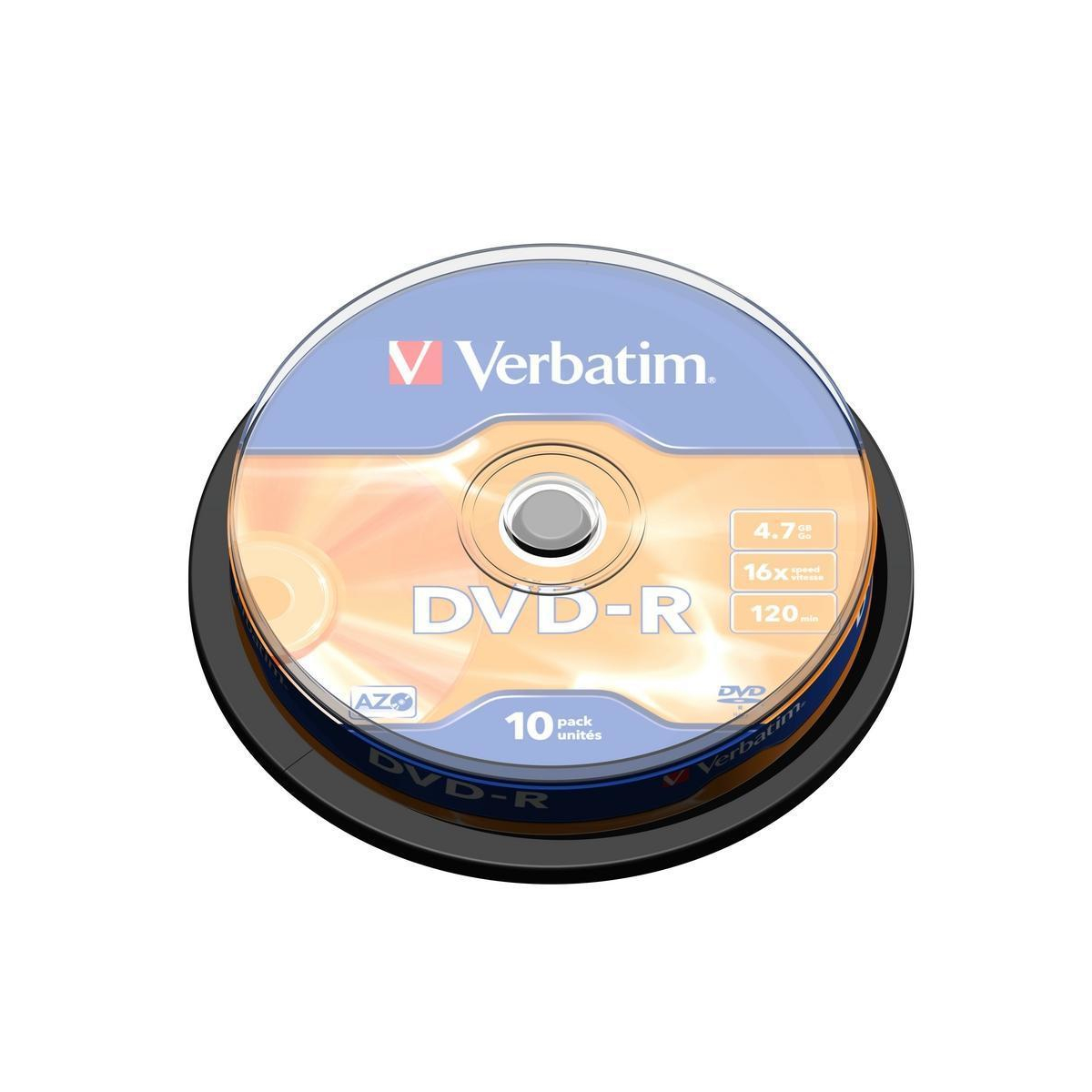 DVD-R Verbatim 4,7 GB pack de 10 unidades