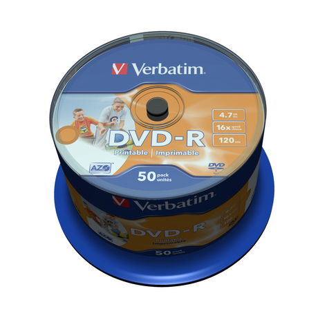 DVD-R Verbatim 4,7 GB pack de 50 unidades