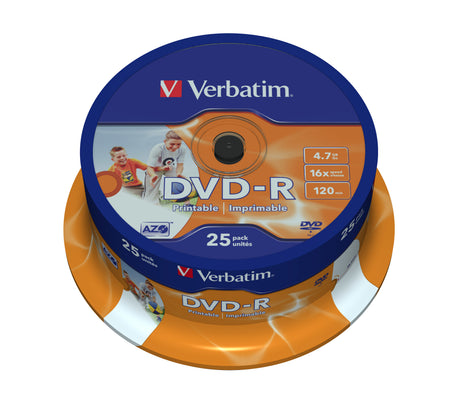 DVD-R Verbatim 43538 4,7GB 16x imprimible, 25 unidades