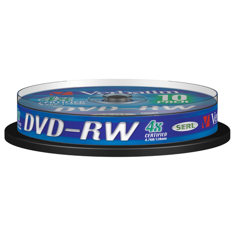 DVD-RW Verbatim 4,7 GB pack de 10 unidades