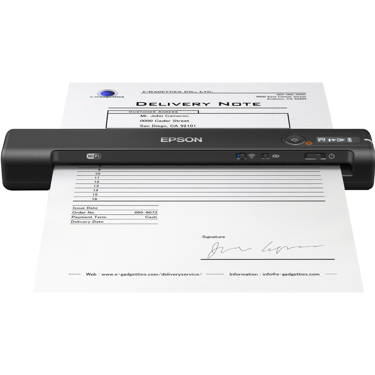 Escáner portátil Epson WorkForce ES-60W