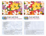 Microtek 9830XL: comparación de iluminación LED simple y doble sobre textura y pliegues