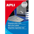 Etiqueta adhesiva Apli 45.7 × 21.2 mm Plata 10066