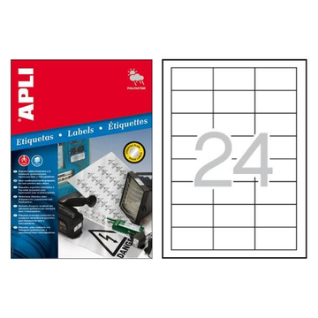 Etiqueta adhesiva Apli 64.6 × 33.8 mm Blanco 1226