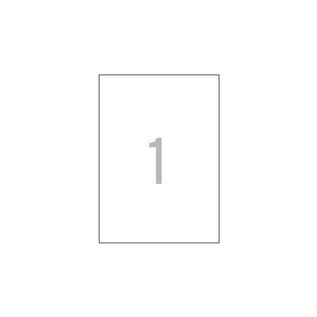 Etiqueta adhesiva Apli 210 × 297 mm Blanco 1788