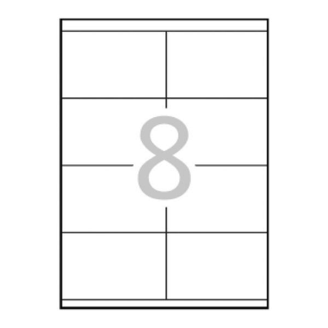 Etiqueta adhesiva Apli 105 × 74 mm Blanco 1796
