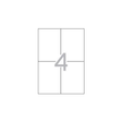 Etiqueta adhesiva Apli 105 × 148 mm Blanco 1797