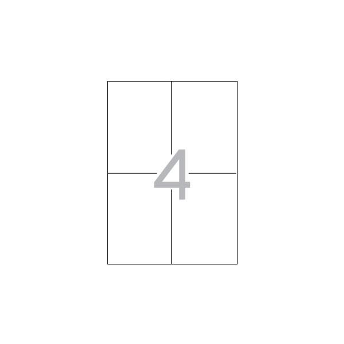 Etiqueta adhesiva Apli 105 × 148 mm Blanco 1797