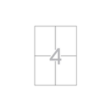 Etiqueta adhesiva Apli 105 × 148 mm Blanco 1797