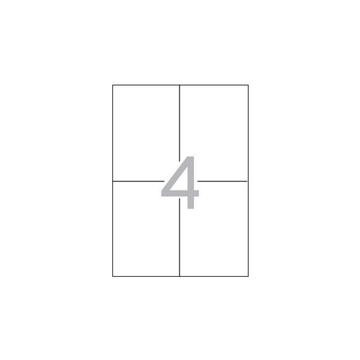 Etiqueta adhesiva Apli 105 × 148 mm Blanco 1797