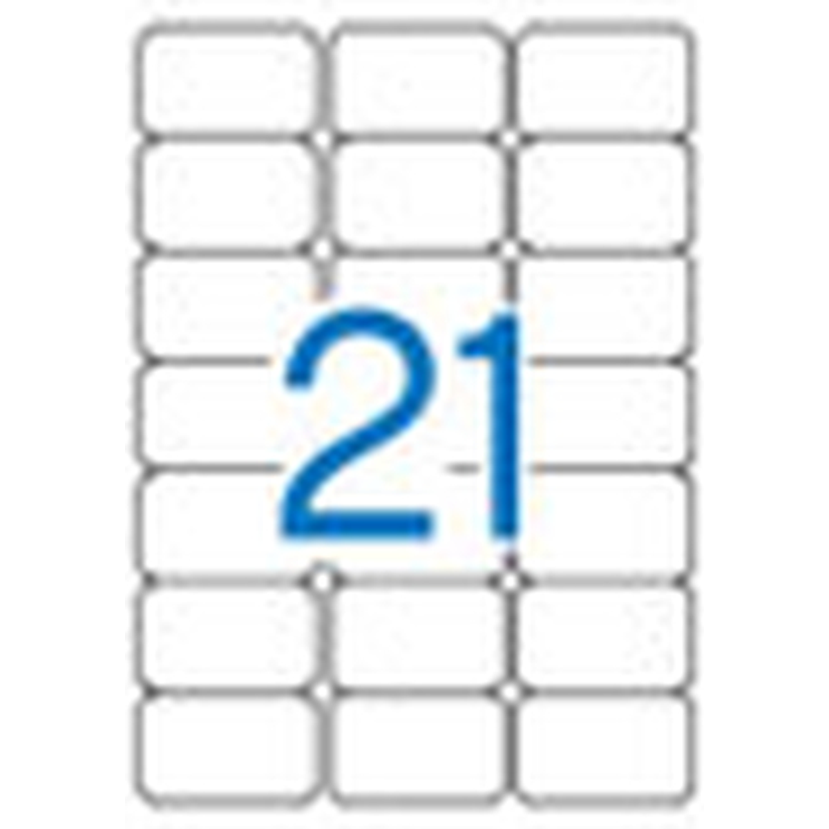 Etiqueta adhesiva Apli 63.5 × 38.1 mm Blanco 2414 - vista 2