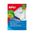 Etiqueta adhesiva Apli 99.1 × 139 mm Blanco 2422