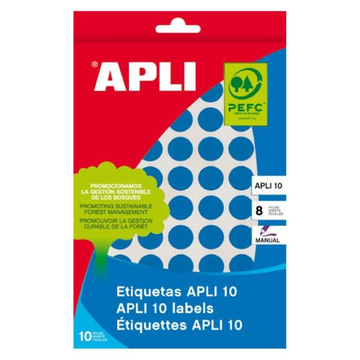 Etiqueta adhesiva Apli 13 mm Azul 2735