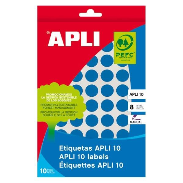 Etiqueta adhesiva Apli 19 mm Azul 2743