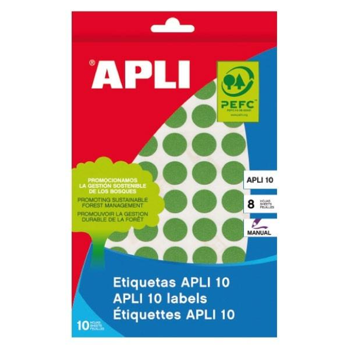 Etiqueta adhesiva Apli 19 mm Verde 2745